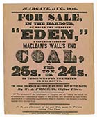  Sale of coal from the Eden 1840  | Margate History